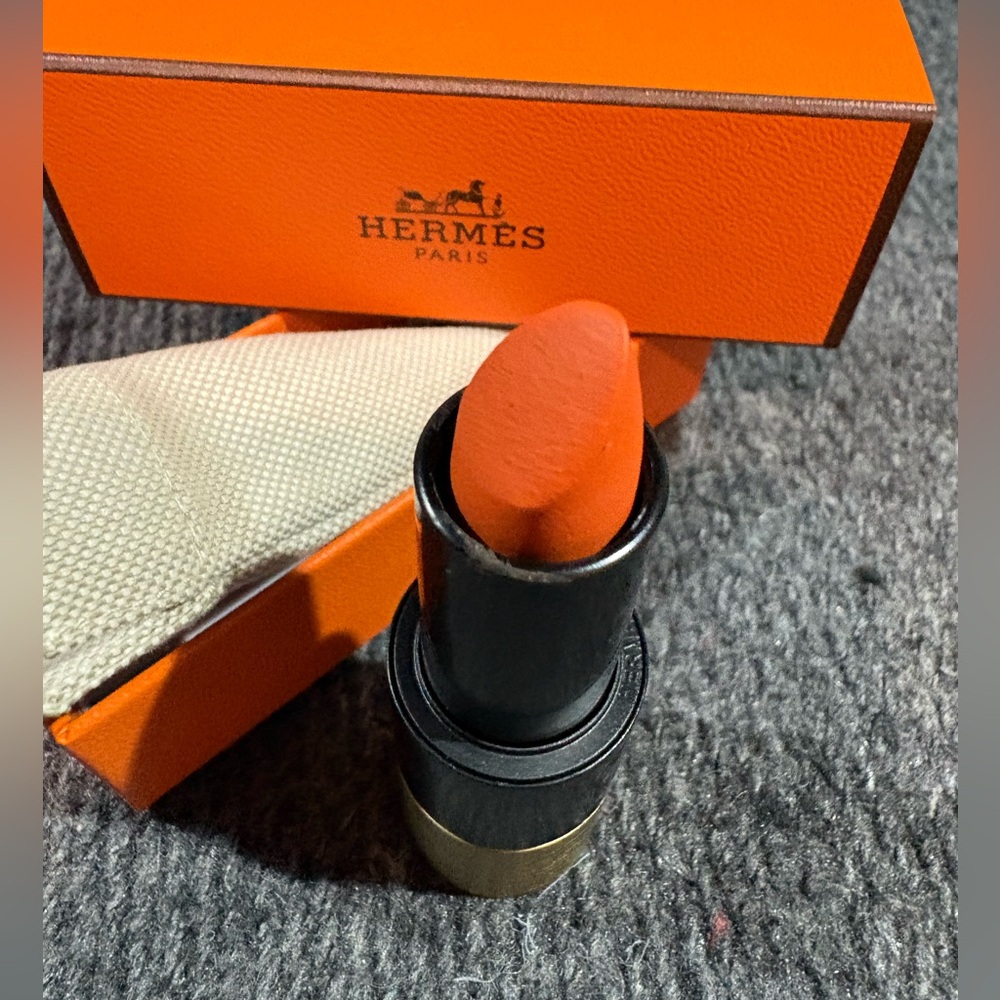 Hermès Rouge Matte Lipstick in Orange Boîte - New
